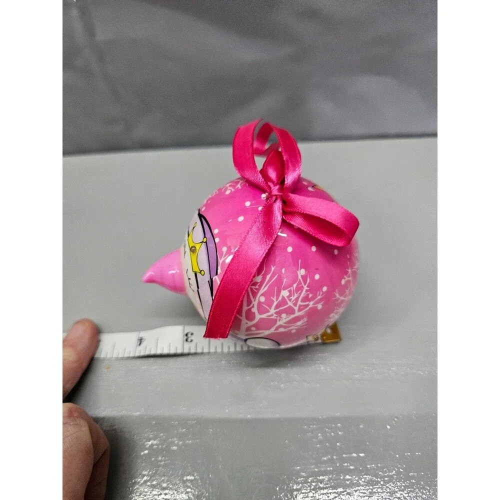 Light Up Pink Princess Gnome Ornament Christmas Battery Operated 4
